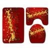 Christmas Bathroom Floor Mat Toilet Three-Piece Set