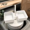 Dipping Sauce Cup for Car 3D Printed Holder Condiment Tray, 2 Compartment Dip Dispenser Container with Straw Hole, Universal Vehicle Tumbler Fast Food