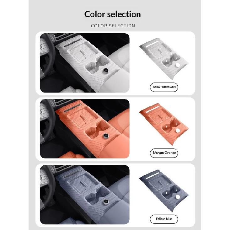 For BYD Ti 7 Leopard 7 Car Silicone Pad for Central Control Gear Shift Multi-functional Scratch-resistant Modify Car Accessories