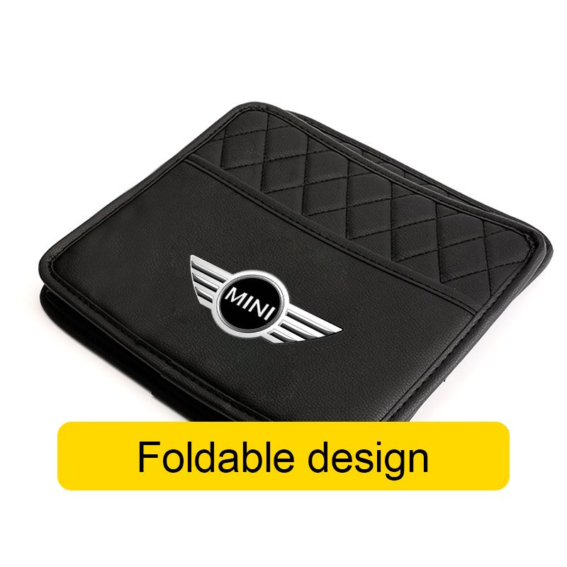 Car Tissue Box PU Leather Auto Seat Hanging Paper Towel Holder Storage Accessories For MINI F54 F55 F56 R56 R60 SONE Roadster Clubman Coupe