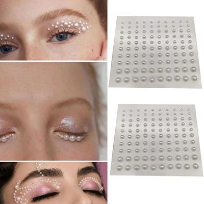 Gem Decal Painless Cosmetics Accessory Non-blurred Convenient Colorful Face Faux Crystal Sticker for Party