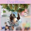 Adorable Christmas Dragon Egg Car Hanging Ornament Made Of Durable Acrylic For Holiday Decor