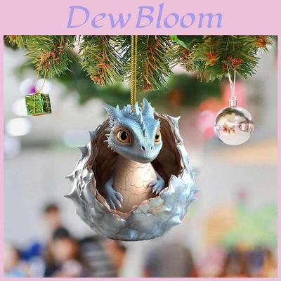 Adorable Christmas Dragon Egg Car Hanging Ornament Made Of Durable Acrylic For Holiday Decor