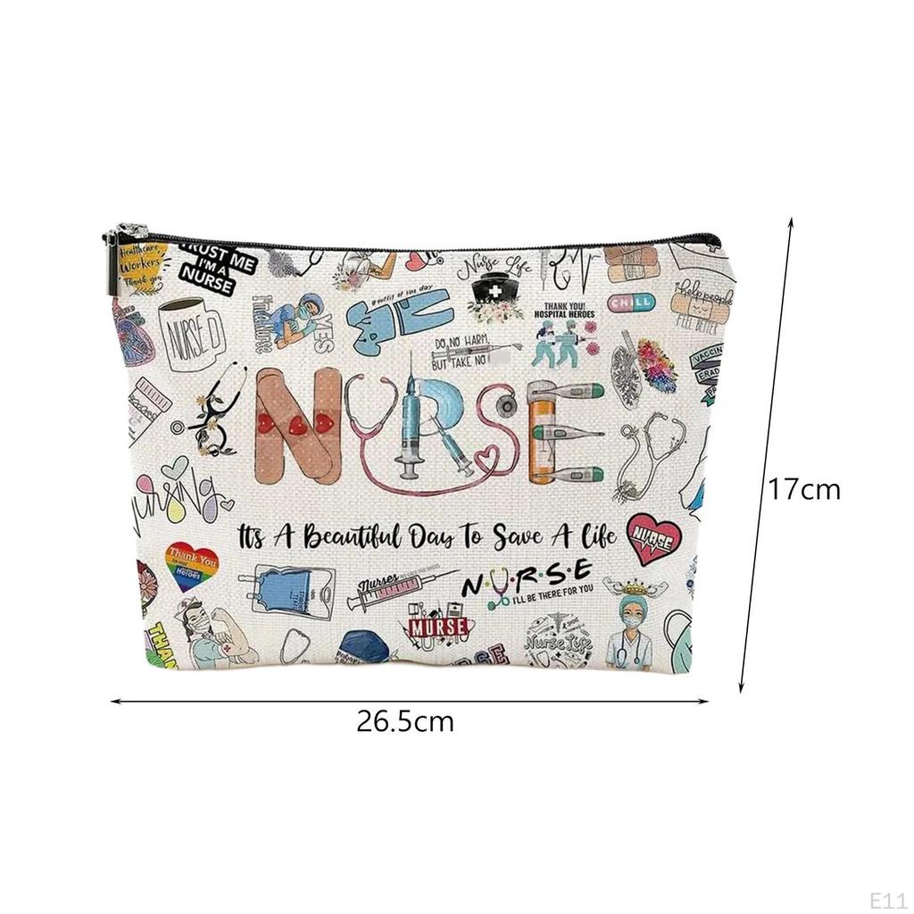 Nurse Makeup Bag Cosmetic Pouch Travel Multipurpose Portable Gift for Party