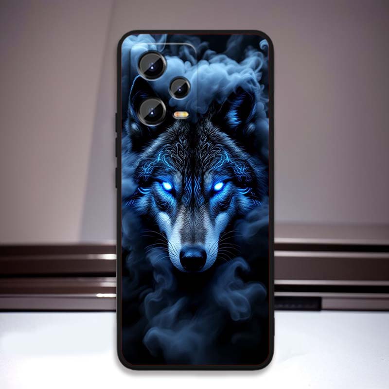 Löwe Bär Katze Cool Für Xiaomi Redmi Note 15 14 13 12 12S 11E 11 11S Pro Plus 4G 5G Schwarze Weiche TPU Handyhülle
