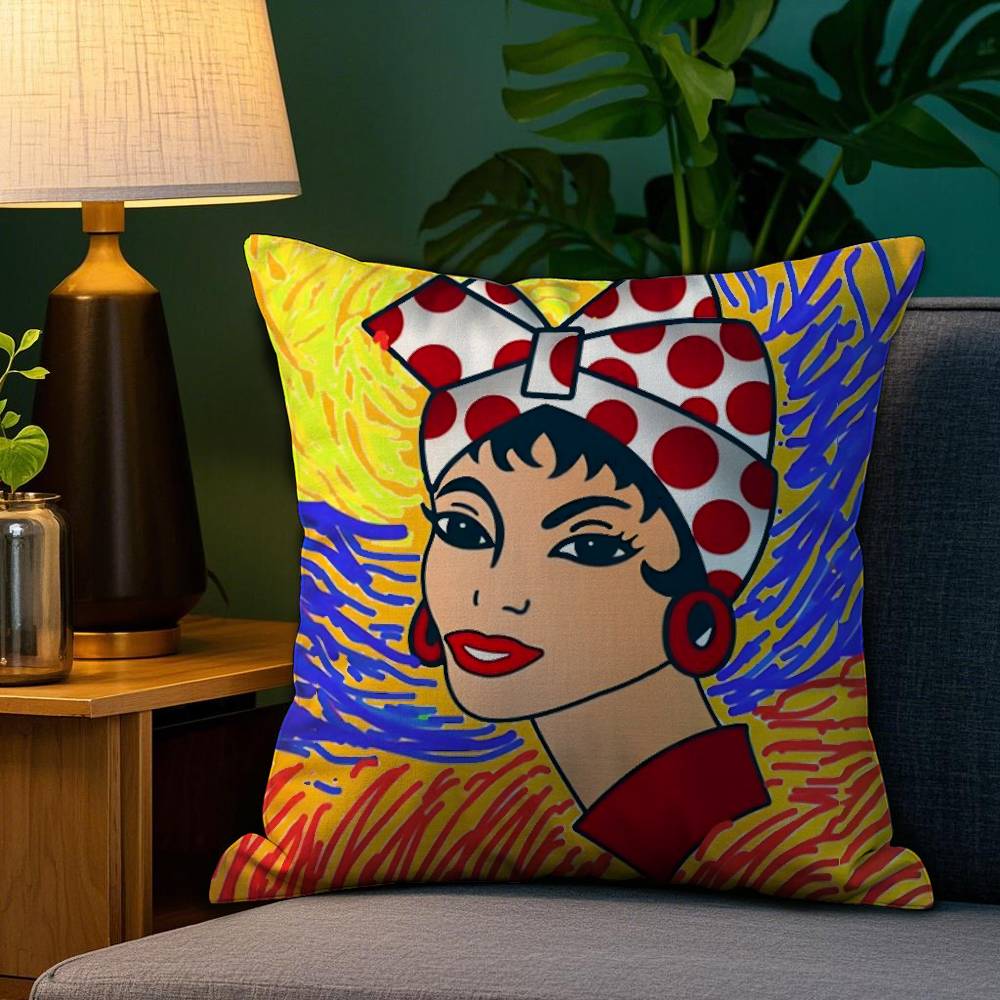 A-Aesthetic Art Venezuela Pillow Case Sofa Living Room Bedroom Double-sided Printing Square Cushion Nap Time Cushion Cover