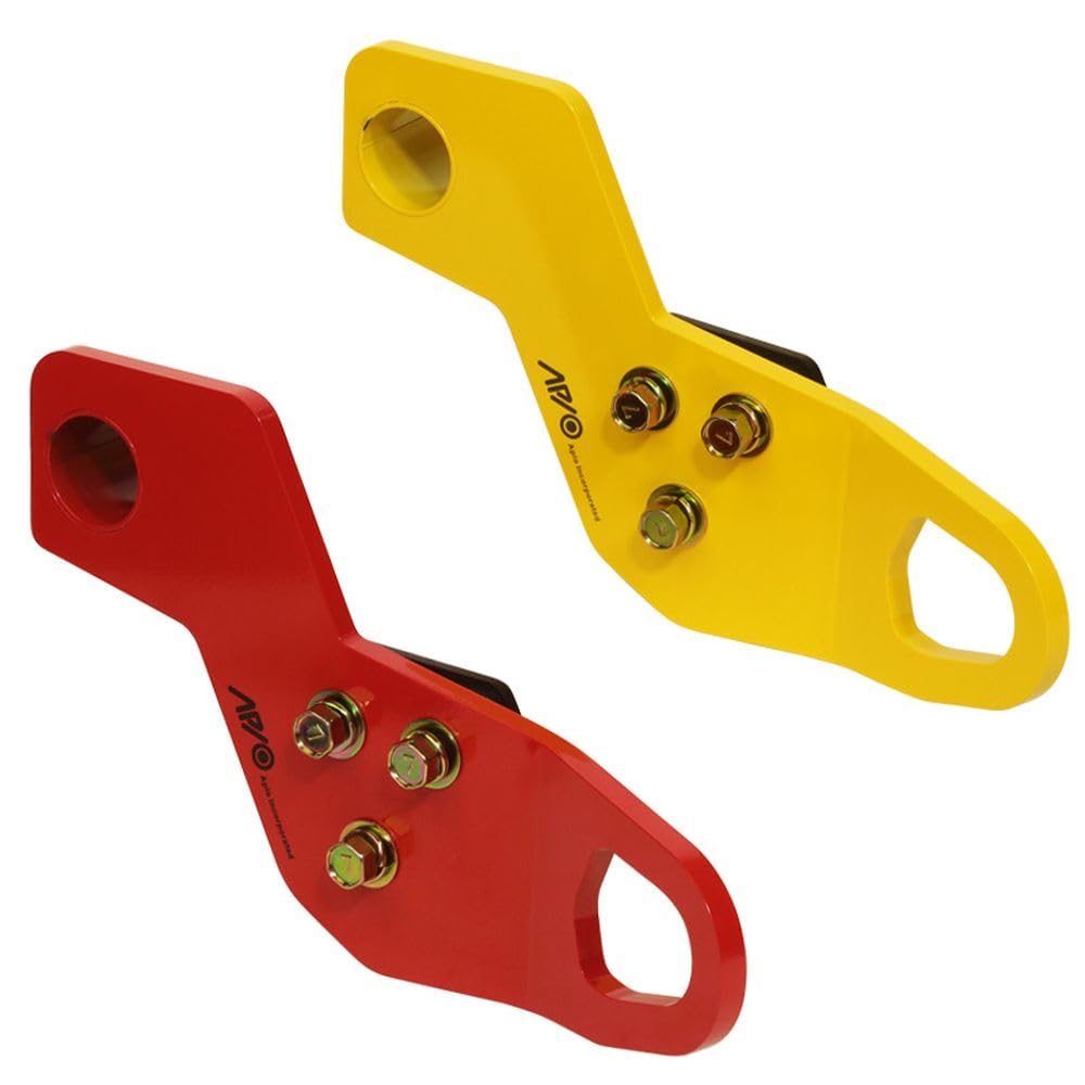 Apio Front Right Tow Hook for Vehicles with Lion Hunting 9mm Thick (FR) Bumpers, [JB64, JB74] Red, 3070-42R
