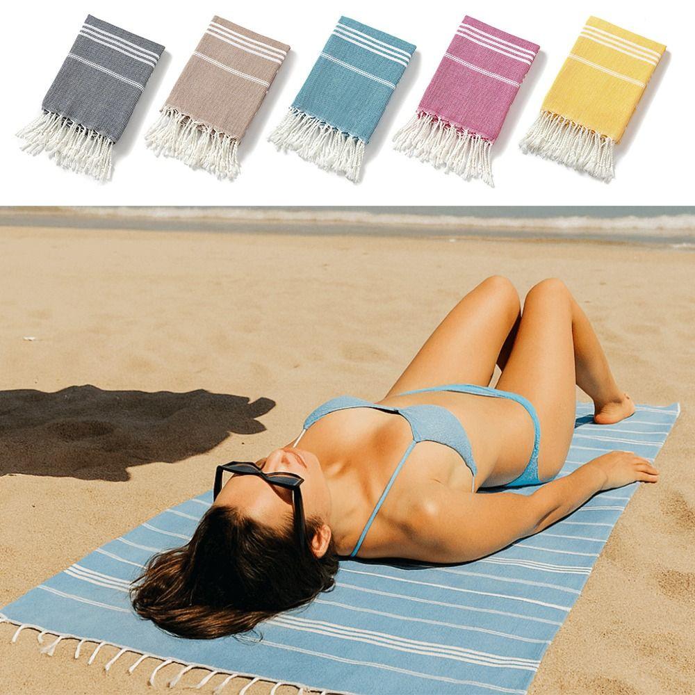 90*180cm Bath Towel Colored Striped Quick Drying Towel Soft Turkish Beach Towel Sports