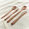 DECOVIEW Natural Wood Dessert Cutlery
