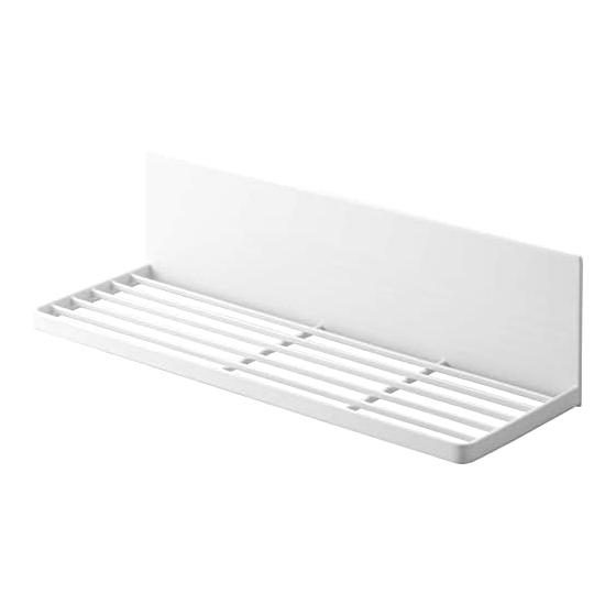 Yamazaki Jitsugyo 3781 Magnetic Drainer Rack White Approx. W42.4 X D14.2 X H12cm Tower Drainer Tray Kitchen Shelf Space Saving with Hook