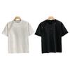 Sommer T-skjorte for menn Rhinestone Dekor Rundhals Løs Pure Farge Kortermet Pullover Uformell Midt Lengde Daglig slitasje Sport Topp
