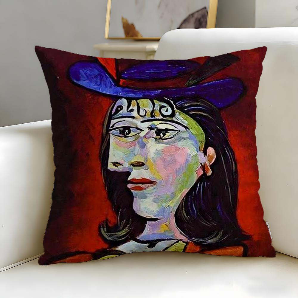 classic painter Picasso Cushion Cover Soft  EasyWash Pillow Case  Versatile for Couch Bed Travel and Office
