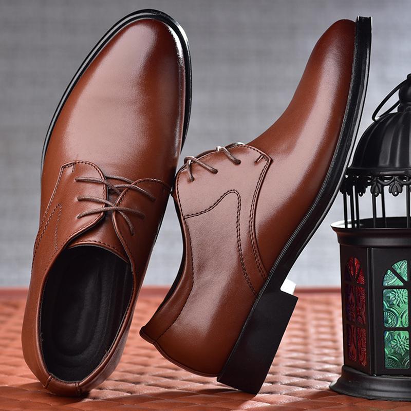 Scarpe da uomo taglie forti, scarpe formali in pelle PU per uomo, scarpe stringate Oxford per uomo, scarpe casual da uomo per matrimonio, festa, ufficio