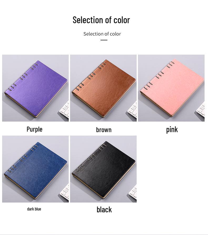 Custom B5 9-Hole Loose-Leaf Notebook with Logo Print for Business Meetings