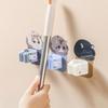 Self Adhesive Wall Mop Holder Brush Organizer Rack Multi-Purpse Door Keys Umbrella Hanger Hook Bathroom Toothbrush Storage