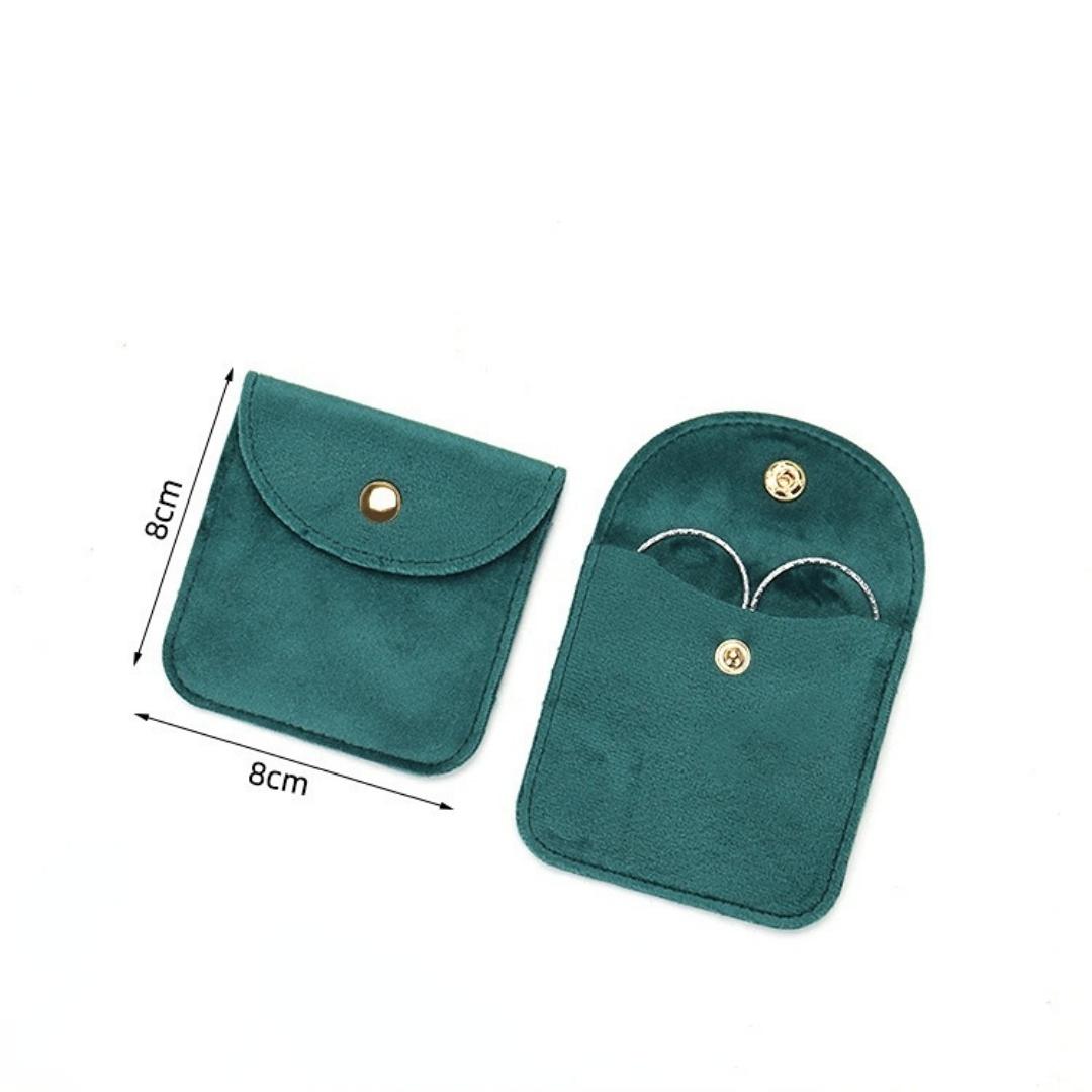 

Velvet Jewelry Pouch Colorful Button Jewelry Bag Jewelry Storage Bag Portable Small Velvet Pouch For Accessories Necklaces темно-зелений колір