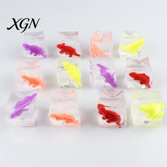 Ice Cube Squeeze Toy 15Pcs Dinosaur Anxiety Relieving Clear Sensory Elastic Stress Ball Soft Stretchy Transparent Focus Aid Relaxation Tools