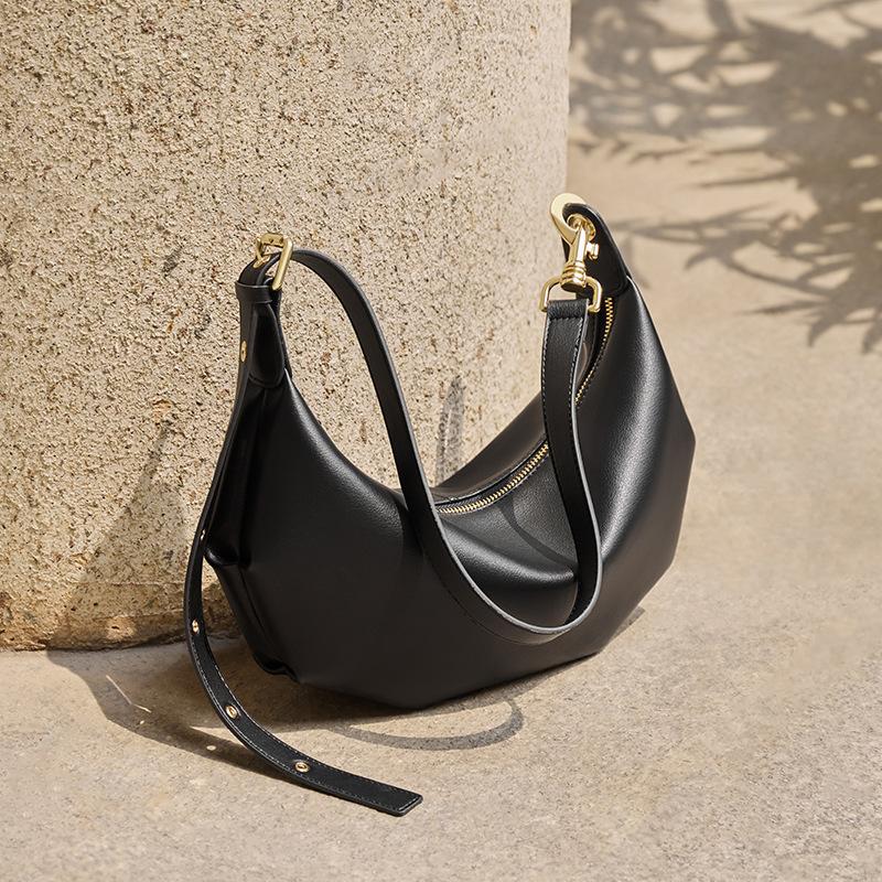 

Qiao Lady Bag 2025 New Crossbody Bag Fashion Versatile Dumpling Bag Women Autumn Winter Genuine Leather Women s Bag Soft Leather Shoulder Bag Long33.5CM、Wide4CM、 H