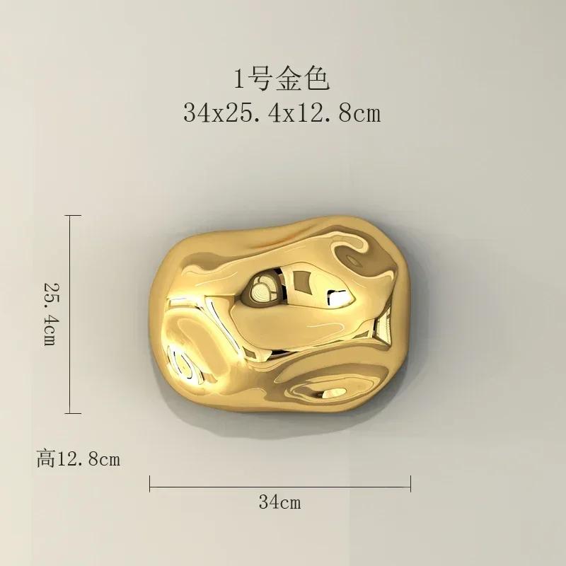 Abstract Three-dimensional Stone Wall Hanging Living Room Decoration Electroplating Simulation Stone Wall Hanging Interior Home