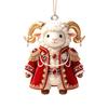 Holiday Gift Ideas 2027 New Year Sheep Ornament, 2D Acrylic Christmas Tree Pendant Xmas Hanging Pendants with String, Chinese Zodiac Goat Decor,