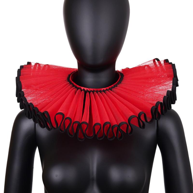 Colorful Exaggerated Ralph Collar Clown Costume Cosplay Collar Detachable Neck Ruffle Fake Collar Performance Props