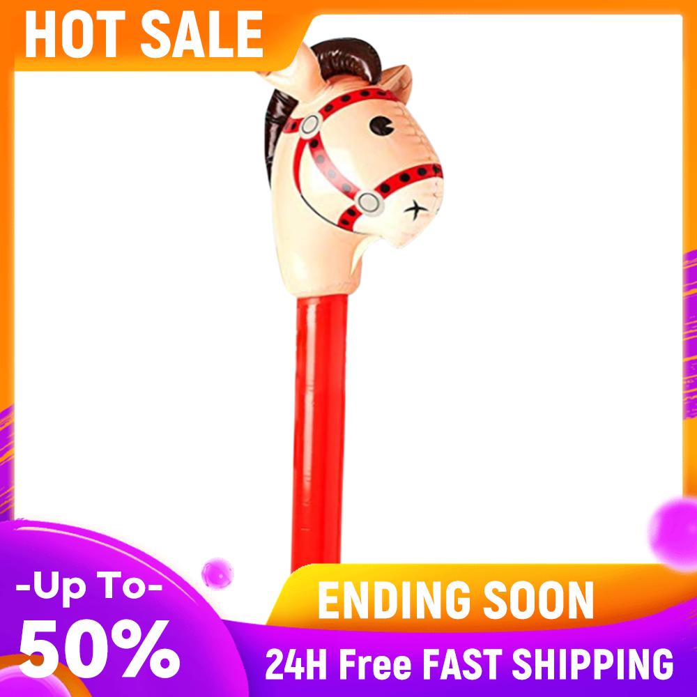 

Multi-functional Classic Practical PVC Inflatable Horse Head Stick Ride-on Animal Toy for Kid Plaything Party Decor China Mainland