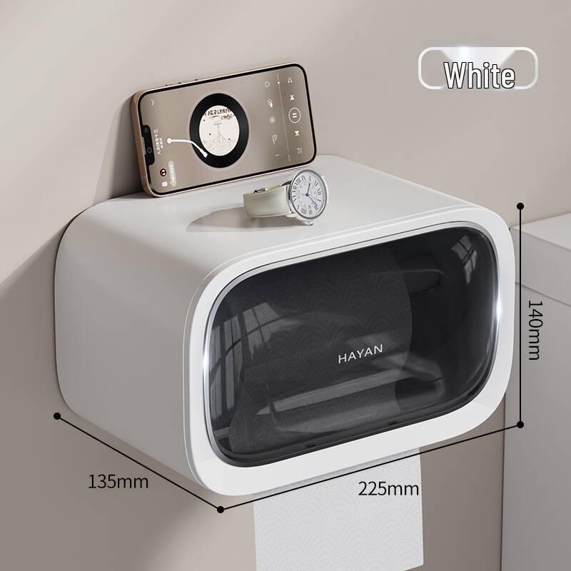 

Luxury Wall-Mounted Tissue and Toilet Paper Box - No-Drill, Elegant Pull-Out Design