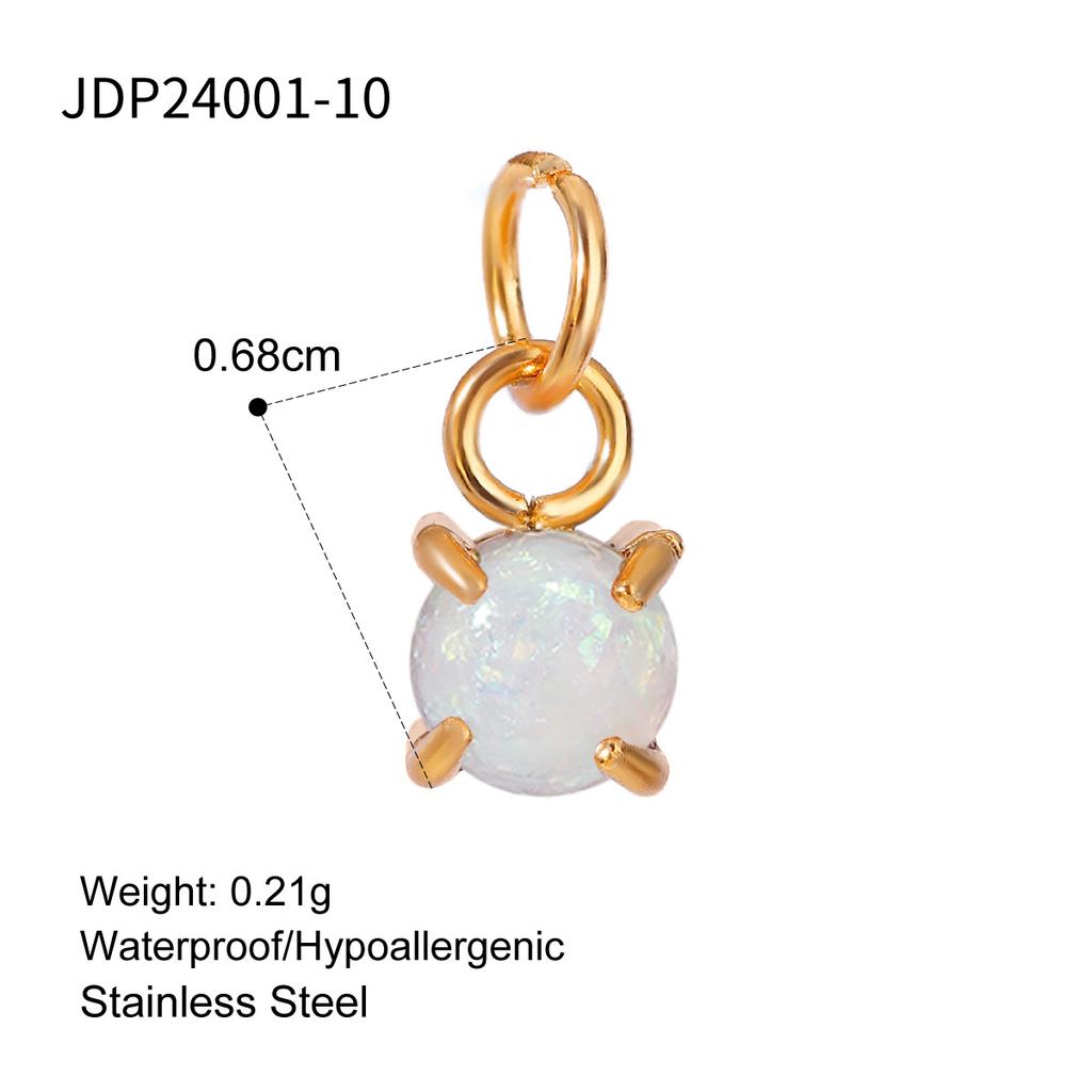 Elegant Gold December Birthstone Pendant Charm Fashion Jewelry Accessories for Women