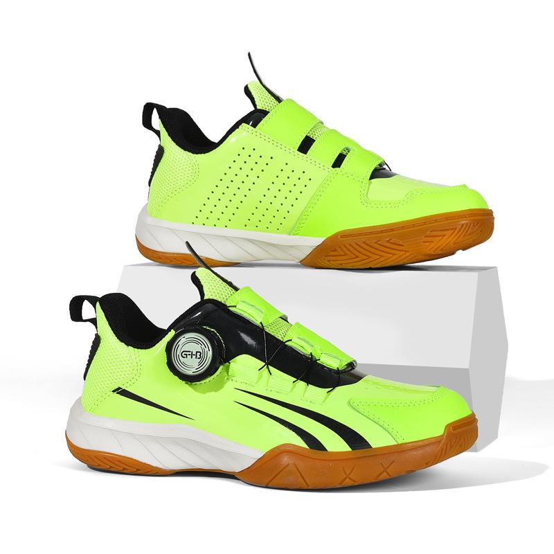 New children's table tennis badminton shoes professional rotating buckle classmate non-slip leather sports shoes girls and boys shoes