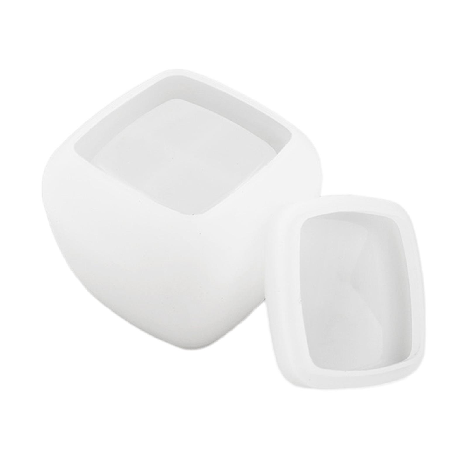 Cubic Resin Jar Silicone Molds Candle Cup Silicone Molds Concrete Cement Silicone Molds for Epoxy Resin Candle Cup 1