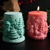 Christmas Tree Mold White Christmas Snowflake Mold Cylinder Candle Mold Cylindrical For Holiday Crafts Festival Ornament Home