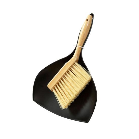 Small Broom Dustpan Set Ergonomic Natural Bamboo Handle Soft Bristles Portable Decorative Mini Broom Kit