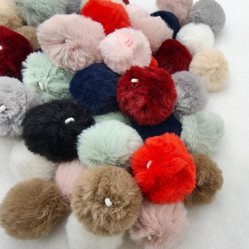 Dostupný: 3mm pompony z umělé králičí srsti jako doplňky pro náušnice, čepice, pokrývky hlavy, DIY řemesla a přívěsky na klíče.