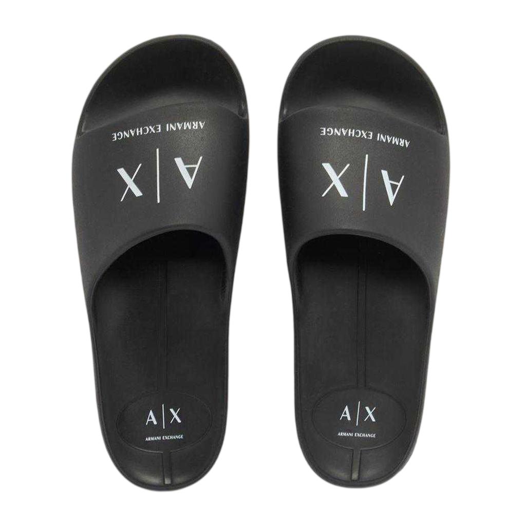 Armani Exchange Mens Logo Flat Sliders
