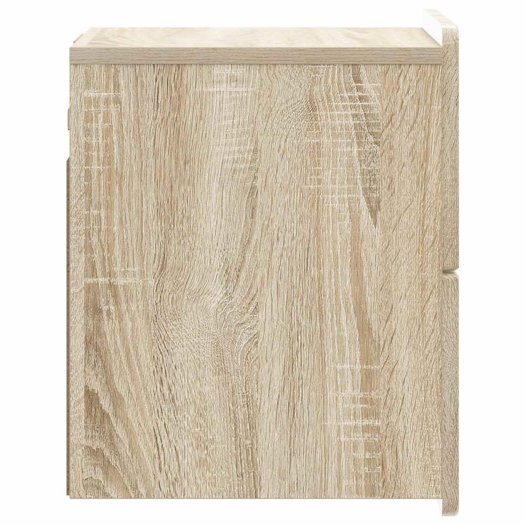 Wall Mounted Nightstand Sonoma Oak 33 x 34.5 x 43 cm