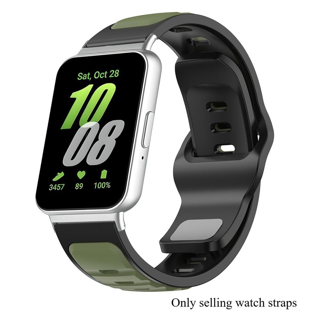 Sport Silicone Strap for Samsung Galaxy Fit 3 Two Tone Silicone Strap for Samsung Galaxy Fit3 Replaceable Watchband Accessories