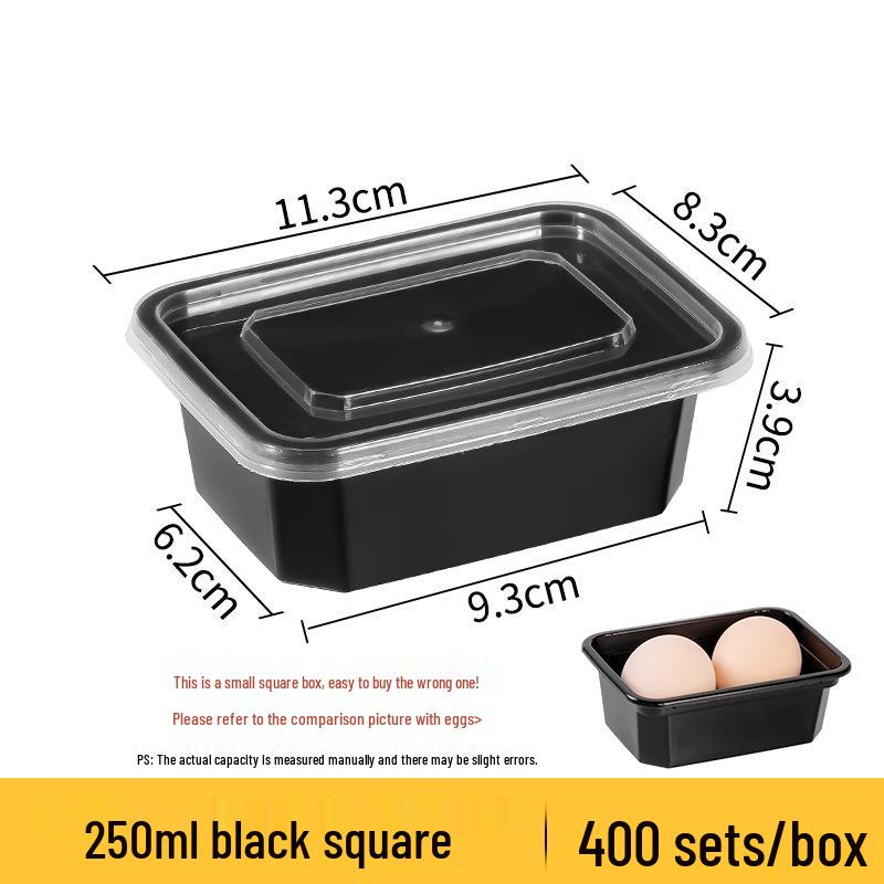 Rectangular 750/1000ml Disposable Transparent Plastic Takeout Meal Box