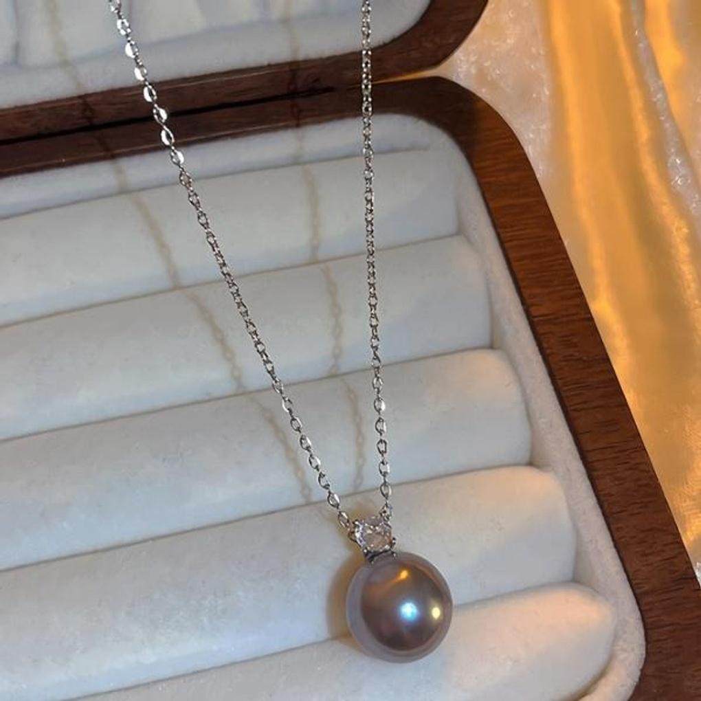 Women's Single Pearl Lina Chain Necklace 2 colors