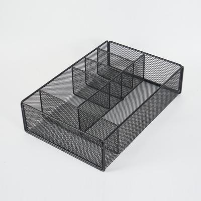 Creative Hollow Metal Iron Art Desktop Storage Pen Holder Cosmetic Organizer Basket