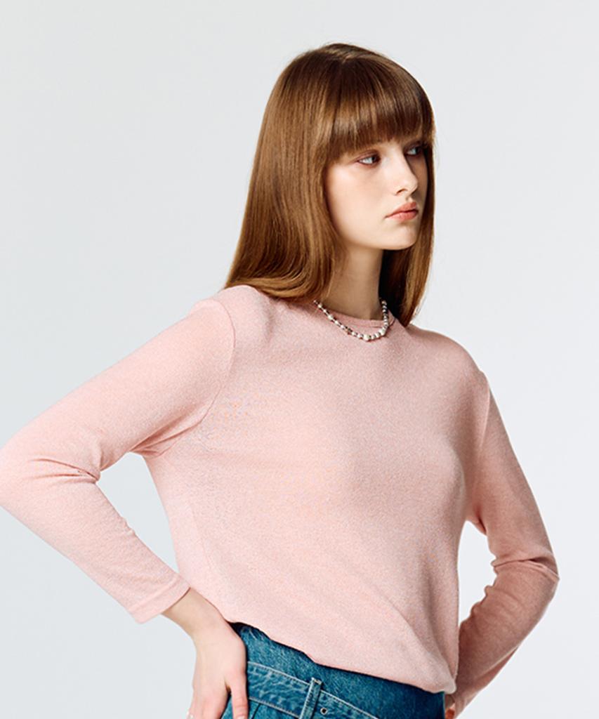 Latizen L15 Knit Sleeve Tee (Pink)