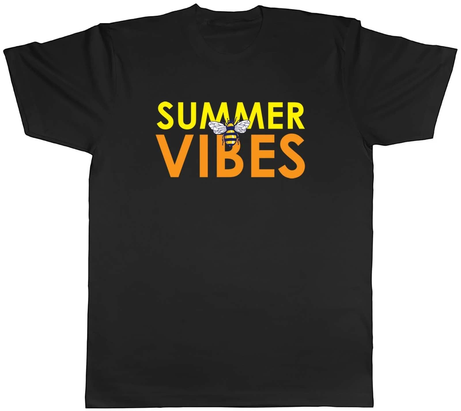 Summer Vibes With Bee Nature Bumblebee Mens Unisex T-Shirt Tee Gift S