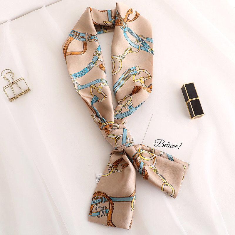 Korean Style Versatile Long Silk Ribbon Scarf