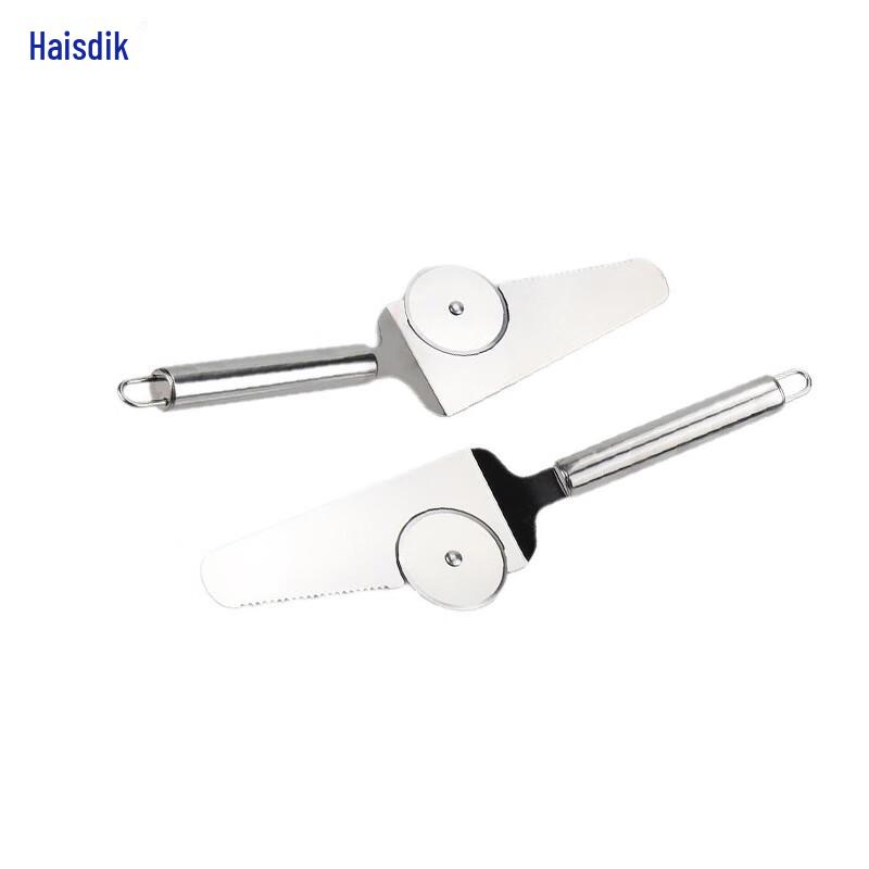 

Haisidike Stainless Steel 2-in-1 Pizza Cutter and Server