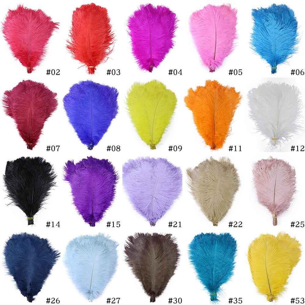 Multicolor Ostrich Hair 30-35Cm Wedding Decoration Ostrich Flannel Strip Handmade Accessories Diy Handmade