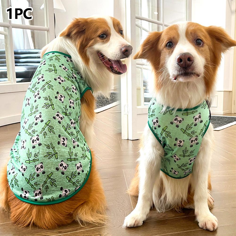 

4-17,5 кг золотистый ретривер французский бульдог одежда летняя дышащая мягкая одежда для домашних животных для средних и крупных собак L-3XL Panda Bamboo XL