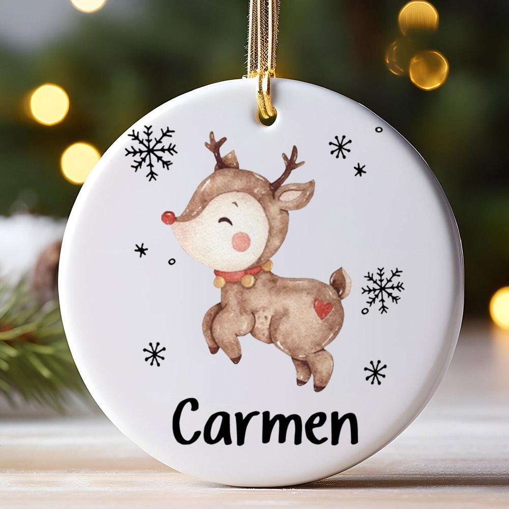 Personalized Ceramic Christmas Ornament Pendant Custom Name Family Xmas Decor Monogram Photography Accessories Keepsake Gifts