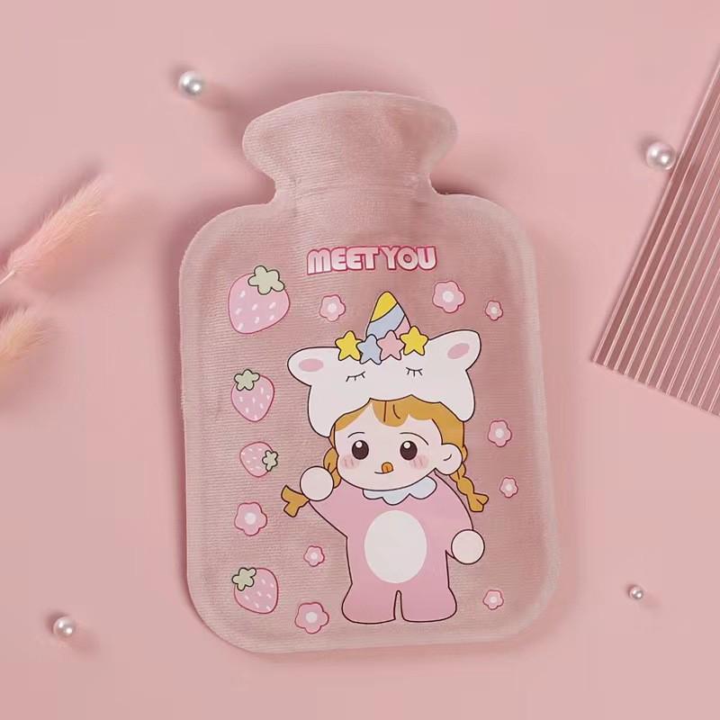 Mini Plush Cartoon Hot Water Bottle & Hand Warmer