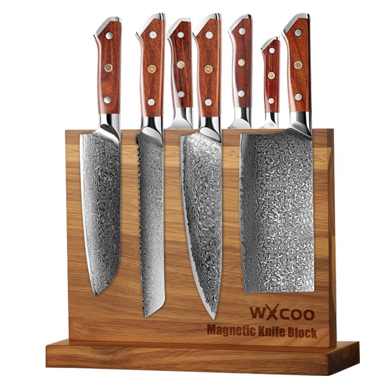 Magnetiskt knivblock Dubbelsidigt universellt knivställ Knivsethållare med starka förstärkta magneter för bänkskiva