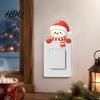 Christmas Party Decor Snowman Switch Stickers PVC Waterproof Light Decals for Square Power Switches & Cute Room Wall Art Socket Panels Removable