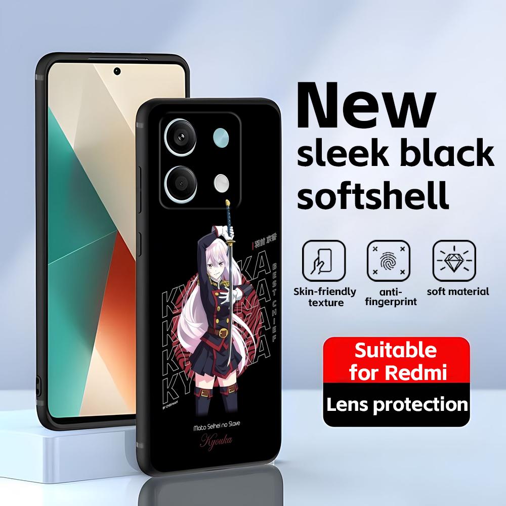 Chained Soldier Phone Case For Redmi Note 14 13 12 11 Pro Plus S 5G 14C A3 Soft Black Phone Cover